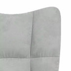 Chaise Relaxante Velours Gris Clair