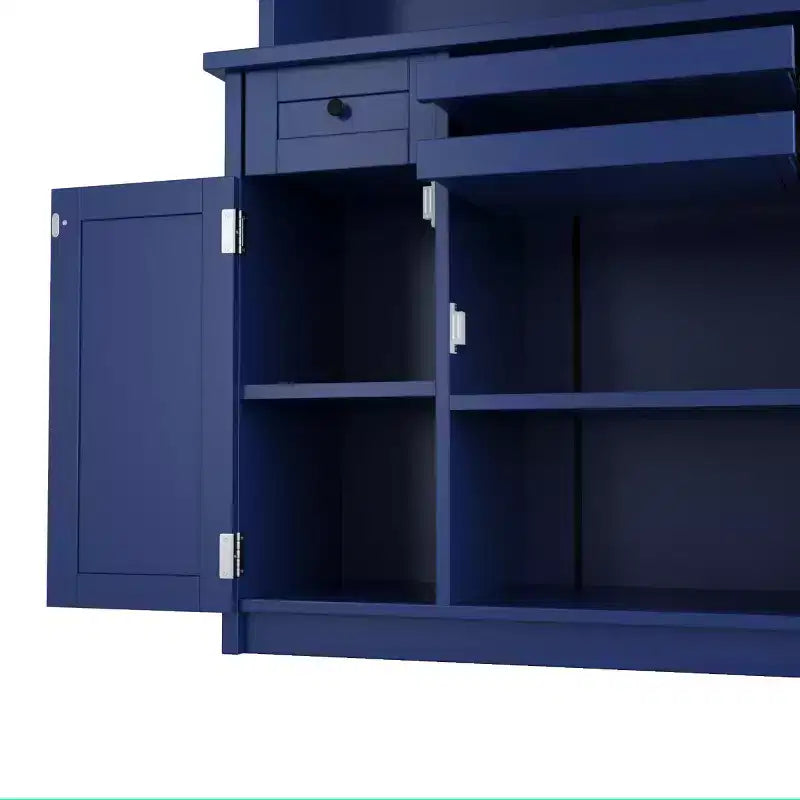 Armoire de garde-manger de cuisine de 75 po de hauteur avec portes vitrées