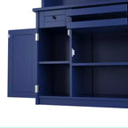 Armoire de garde-manger de cuisine de 75 po de hauteur avec portes vitrées