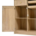 Armoire de garde-manger de cuisine de 75 po de hauteur avec portes vitrées