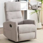 Fauteuil inclinable berçant pivotant à 360°, fauteuil d'appoint en tissu rembourré