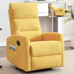 Fauteuil inclinable berçant pivotant à 360°, fauteuil d'appoint en tissu rembourré