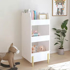 Étagère à livres pour enfants avec côté tableau – Bibliothèque en bois en forme d'ours avec 3 niveaux de rangement pour les tout-petits