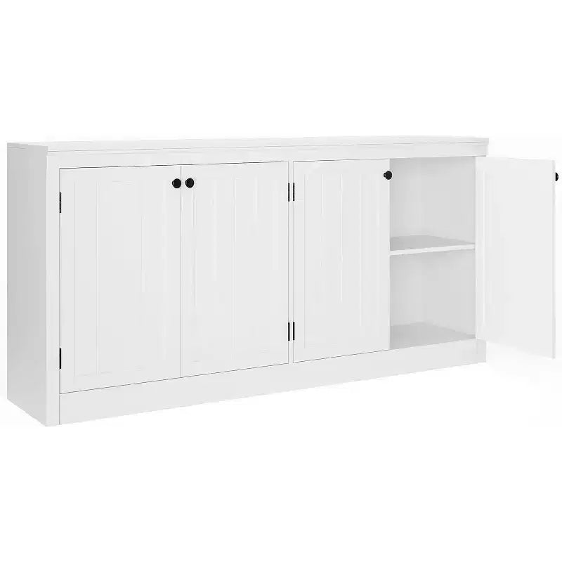 Meuble buffet 4 portes avec rangement, Bahut anti-basculement pour salle à manger, cuisine ou bureau