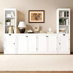Meuble buffet 4 portes avec rangement, Bahut anti-basculement pour salle à manger, cuisine ou bureau