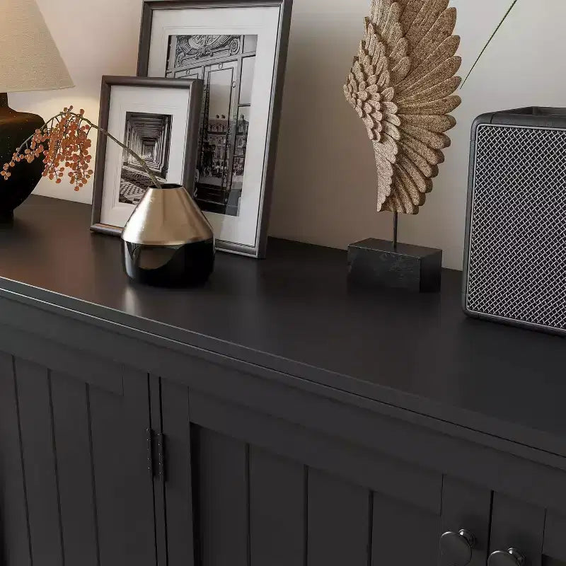 Meuble buffet 4 portes avec rangement, Bahut anti-basculement pour salle à manger, cuisine ou bureau