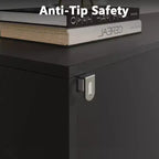 Meuble buffet 4 portes avec rangement, Bahut anti-basculement pour salle à manger, cuisine ou bureau