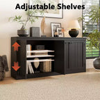 Meuble buffet 4 portes avec rangement, Bahut anti-basculement pour salle à manger, cuisine ou bureau
