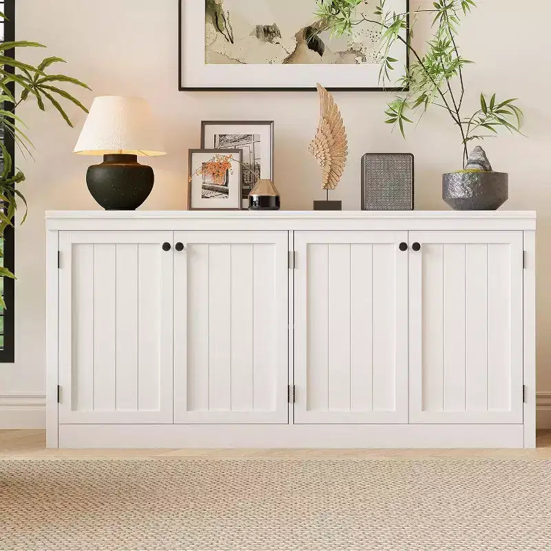 Meuble buffet 4 portes avec rangement, Bahut anti-basculement pour salle à manger, cuisine ou bureau