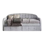 Lit de repos double en velours avec rangement