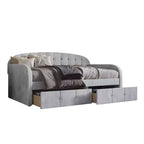Lit de repos double en velours avec rangement