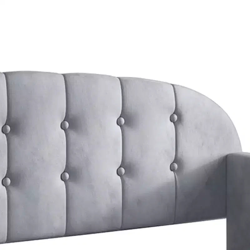 Lit de repos double en velours avec rangement