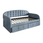 Lit de repos double en velours avec rangement