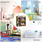 Étagère à Livres et Organisateur de Rangement pour Jouets 2 Niveaux pour Enfants – 5 Compartiments pour Chambre à Coucher, Salle de Jeux et Maternelle