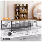 Étagère à Livres et Organisateur de Rangement pour Jouets 2 Niveaux pour Enfants – 5 Compartiments pour Chambre à Coucher, Salle de Jeux et Maternelle