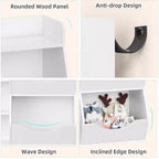 Étagère à Livres et Organisateur de Rangement pour Jouets 2 Niveaux pour Enfants – 5 Compartiments pour Chambre à Coucher, Salle de Jeux et Maternelle