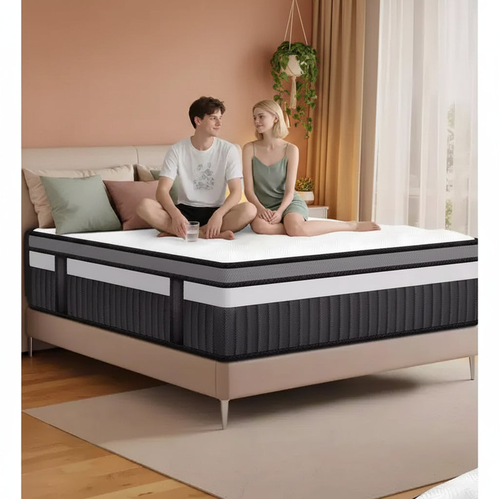 Memory Foam Mattress in a Box, 14inch King Size Mattress for Cool Sleep & Pressure Relief, Medium Firm