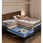Matelas en mousse à mémoire de forme en boîte, 35,5 cm, taille King, pour un sommeil frais et un soulagement de la pression, Fermeté moyenne