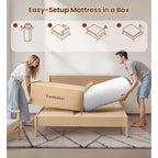 Matelas en mousse à mémoire de forme en boîte, 35,5 cm, taille King, pour un sommeil frais et un soulagement de la pression, Fermeté moyenne