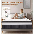 Matelas en mousse à mémoire de forme en boîte, 35,5 cm, taille King, pour un sommeil frais et un soulagement de la pression, Fermeté moyenne