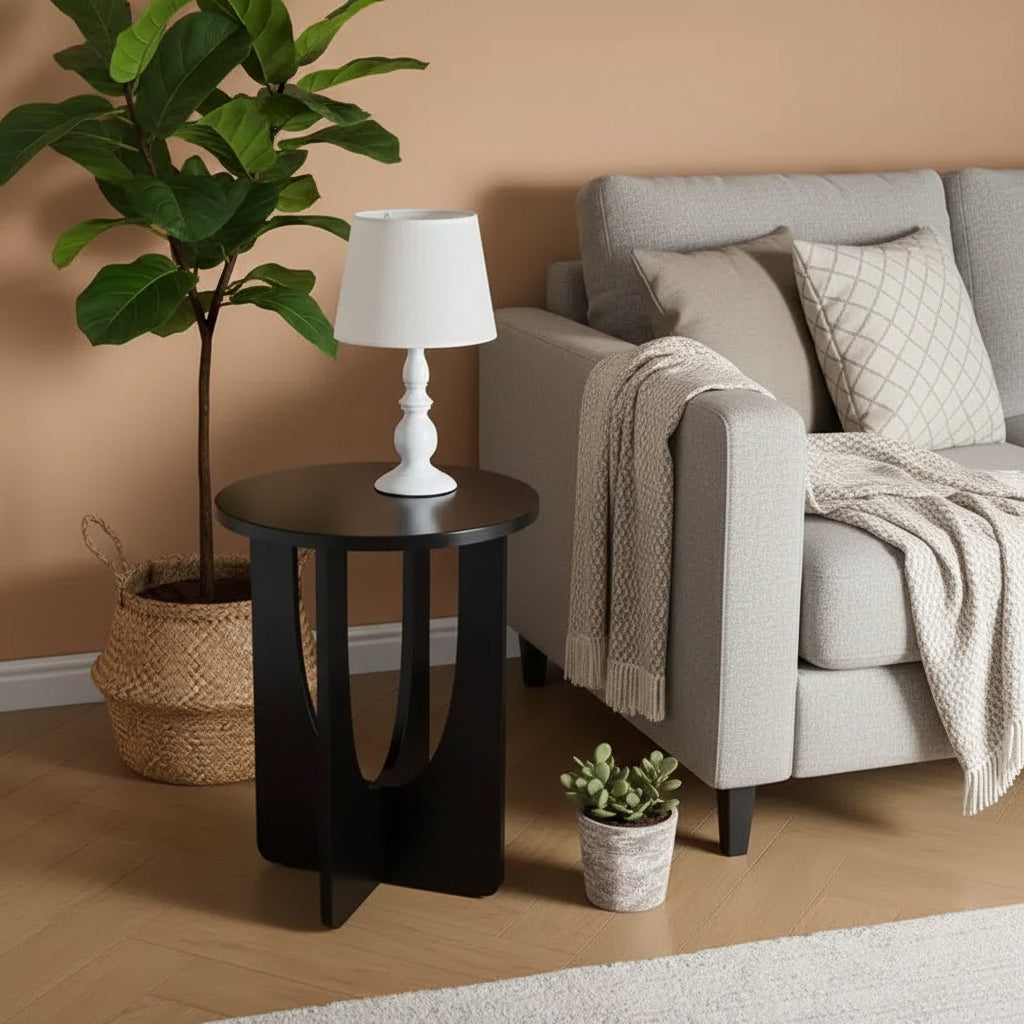Kings Brand Furniture Theo Side Table Round Modern Design