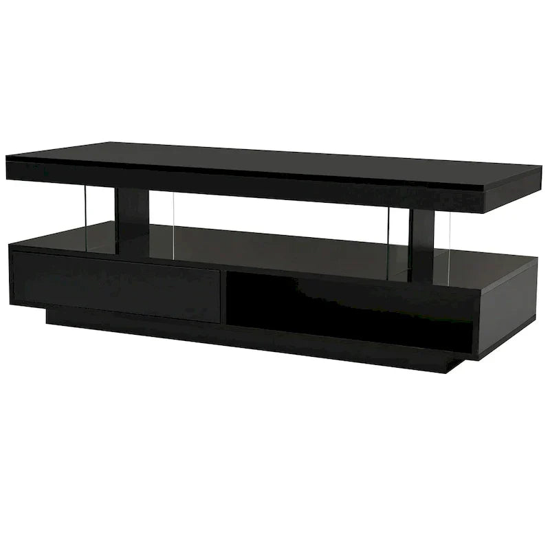 Table basse LED U-Can avec rangement