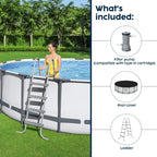 Piscine hors sol ronde Bestway Steel Pro MAX avec pompe et bâche