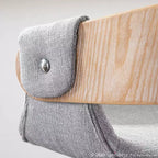 Lot de 2 tabourets de bar rembourrés hauteur comptoir Gris/Blanc délavé