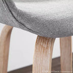 Lot de 2 tabourets de bar rembourrés hauteur comptoir Gris/Blanc délavé