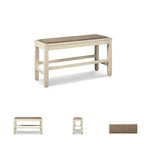 Banc de salle à manger hauteur comptoir blanc antique