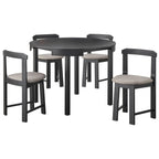 Ensemble de salle à manger rond compact 5 pièces Harrisburg Tobey