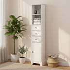 Tall Bathroom Cabinet with 3 Drawers and Adjustable Shelves - ModernLuxe