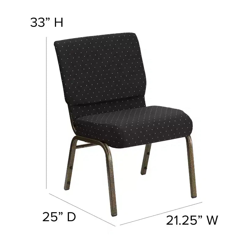 Chaise d'église empilable 21"L, lot de 4