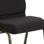Chaise d'église empilable 21"L, lot de 4