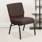 Chaise d'église empilable 21"L, lot de 4