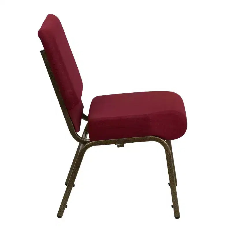 Chaise d'église empilable 21"L, lot de 4