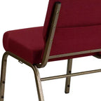 Chaise d'église empilable 21"L, lot de 4