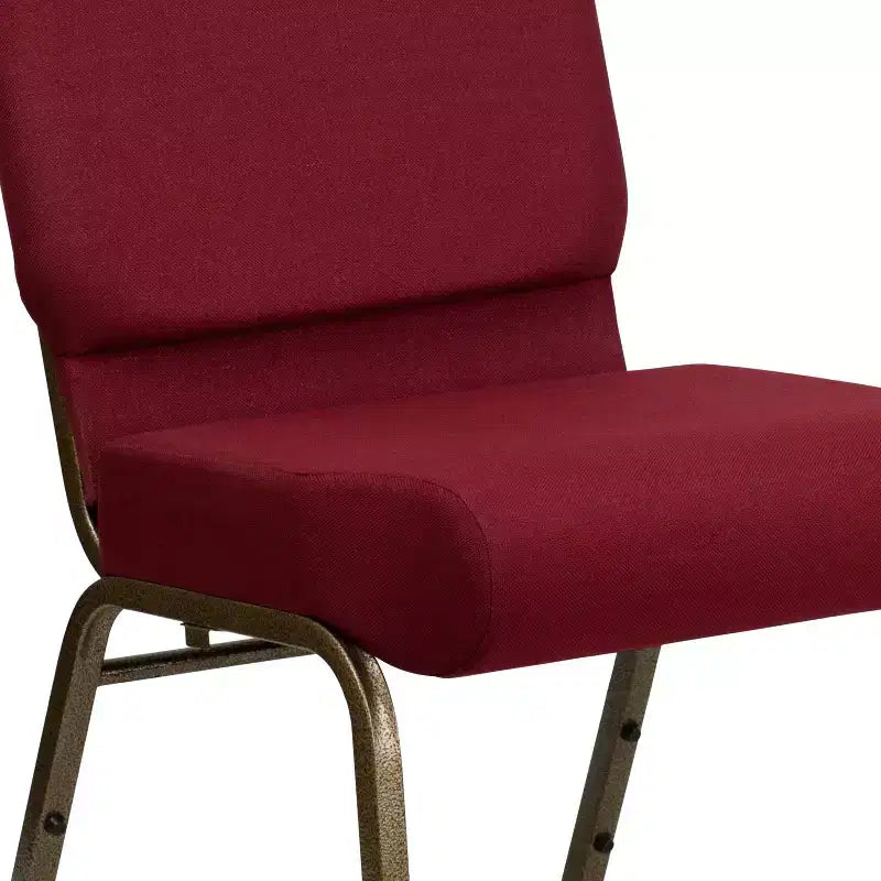 Chaise d'église empilable 21"L, lot de 4