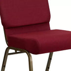 Chaise d'église empilable 21"L, lot de 4