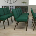 Chaise d'église empilable 21"L, lot de 4