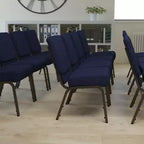 Chaise d'église empilable 21"L, lot de 4