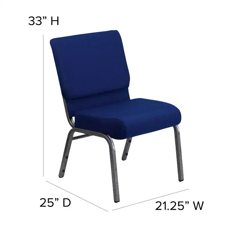 Chaise d'église empilable 21"L, lot de 4