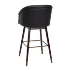 Tabouret de bar rembourré avec cadre en bois