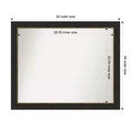 Miroir mural de salle de bain sans biseau 25,5 x 31,5 po