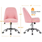 Chaise de bureau à dossier mi-haut en similicuir avec piètement en métal chromé