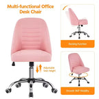 Chaise de bureau à dossier mi-haut en similicuir avec piètement en métal chromé