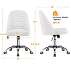 Chaise de bureau à dossier mi-haut en similicuir avec piètement en métal chromé