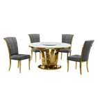 Ensemble de salle à manger rond 5 pièces Best Quality Furniture D325-SC324-7